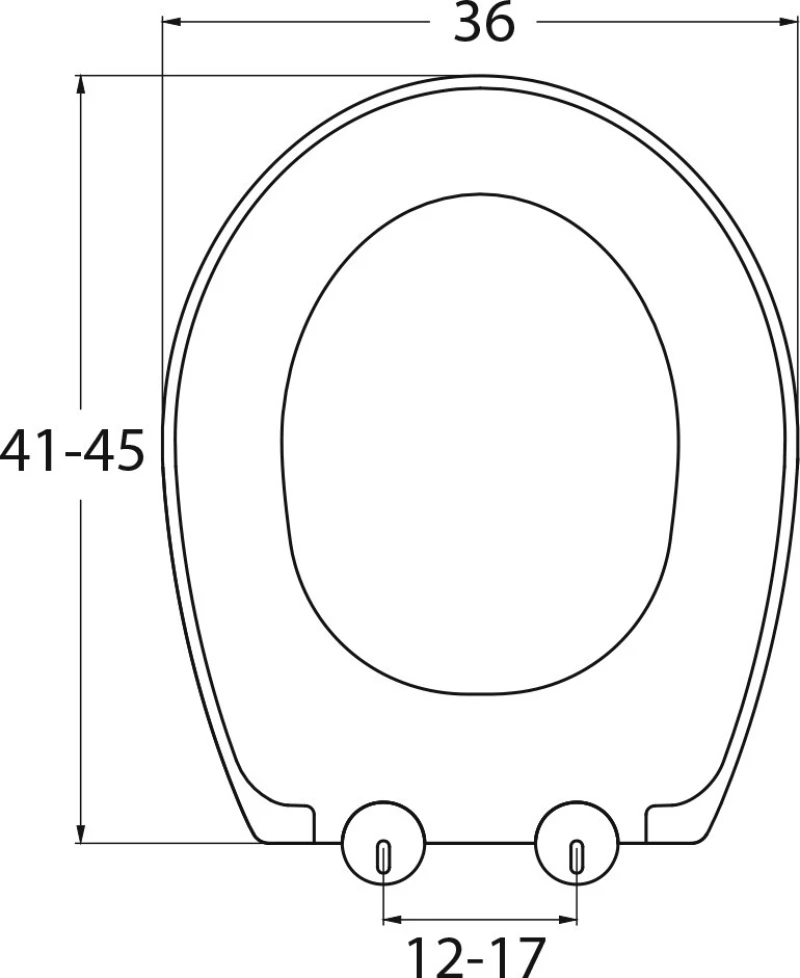 Elvit 0304 Καπάκι Λεκάνης Soft Close από Βακελίτη 41-45x36cm Λευκό