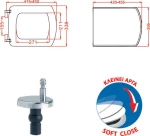Viospiral Plaza Καπάκι Λεκάνης Soft Close Πλαστικό 44.5x38.5cm Λευκό