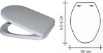 Bega Plast Απόλλων Καπάκι Λεκάνης Πλαστικό 44.5-48x36.5cm Λευκό