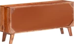 vidaXL Μπουφές Γκρι 120 x 30 x 55 εκ. από Μασίφ Ξύλο Sheesham