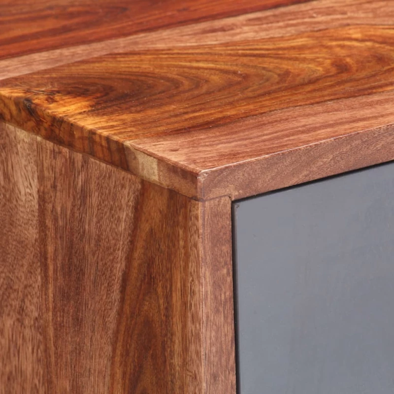vidaXL Μπουφές Γκρι 120 x 30 x 55 εκ. από Μασίφ Ξύλο Sheesham