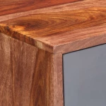 vidaXL Μπουφές Γκρι 120 x 30 x 55 εκ. από Μασίφ Ξύλο Sheesham