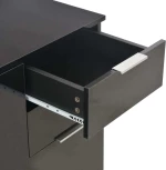 Μπουφές Ψηλός Γυαλιστερός Μαύρος 71 x 35 x 76 εκ. Μοριοσανίδα