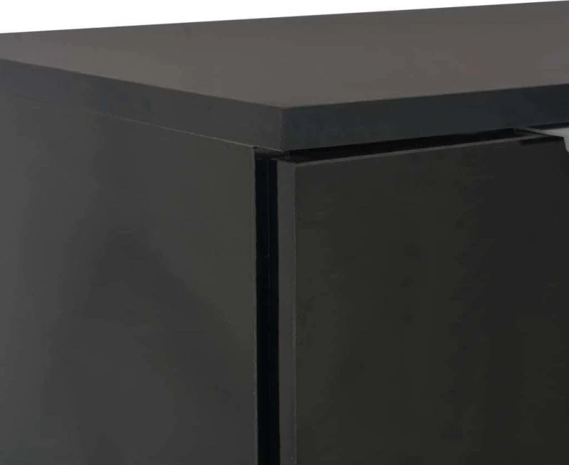 Μπουφές Ψηλός Γυαλιστερός Μαύρος 71 x 35 x 76 εκ. Μοριοσανίδα