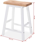Σετ Επίπλων Μπαρ 3 τεμ. Λευκό από MDF