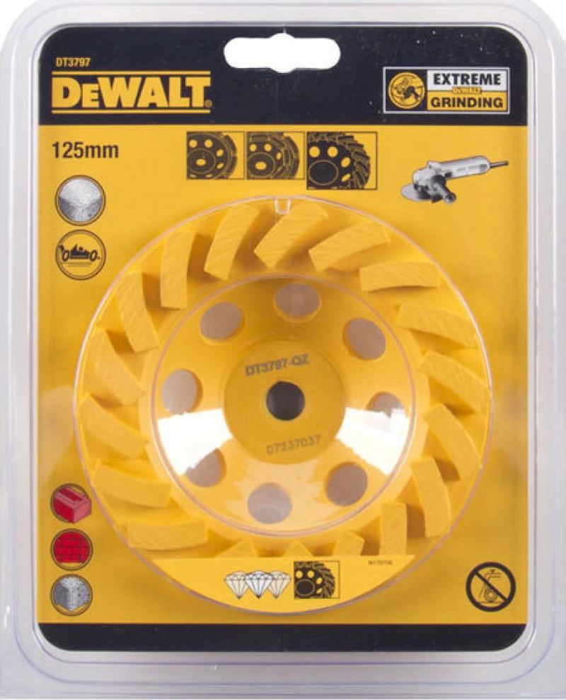 Dewalt Δίσκος Λείανσης Μπετού Διαμαντέ M14x125mm DT3797