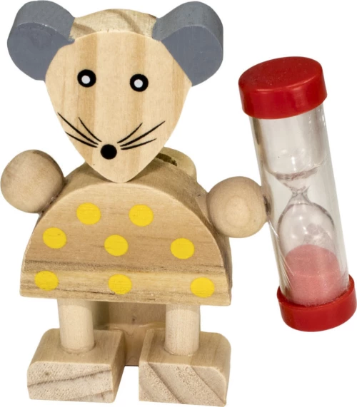 Βάση οδοντόβουρτσας ζωάκια με κλεψύδρα πουά - Ποντίκι