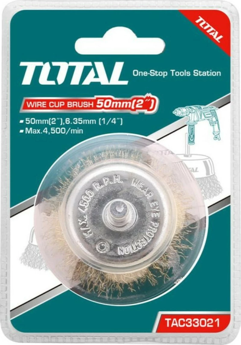 Total Συρματοβουρτσα Δράπανου Καμπάνα 75mm