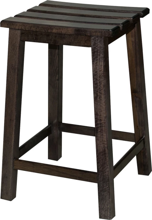 Σκαμπώ Ξύλινο Τετράγωνο Οξιά Σκούρο Καφέ 248 28x32x50υψ