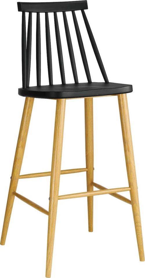 Σκαμπό Μπαρ Lavida Μαύρο 43x49x107cm