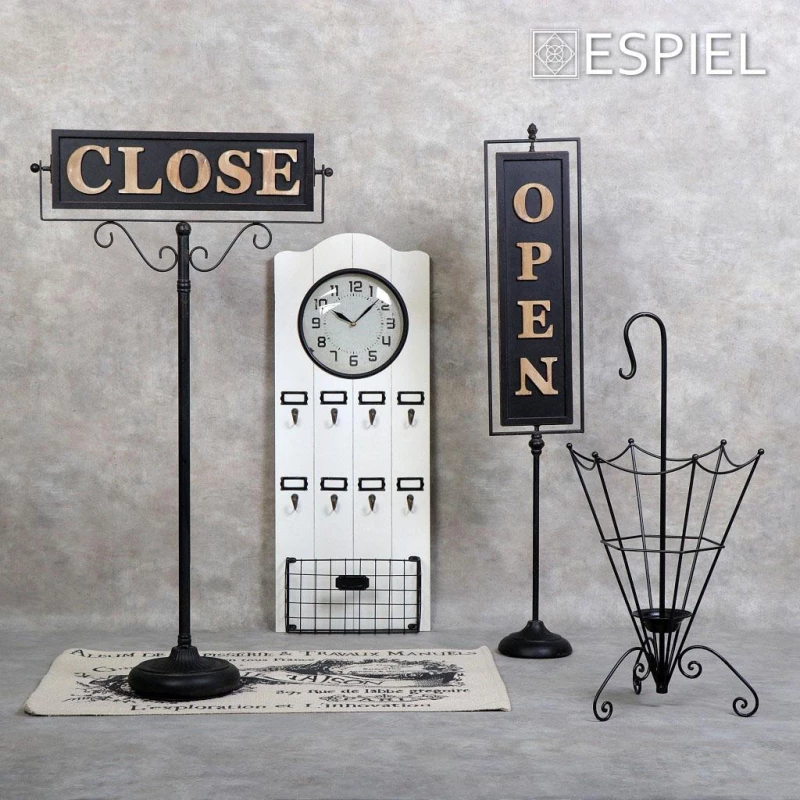 Espiel Ρολόι Τοίχου Ξύλινο 35.5x91.5cm