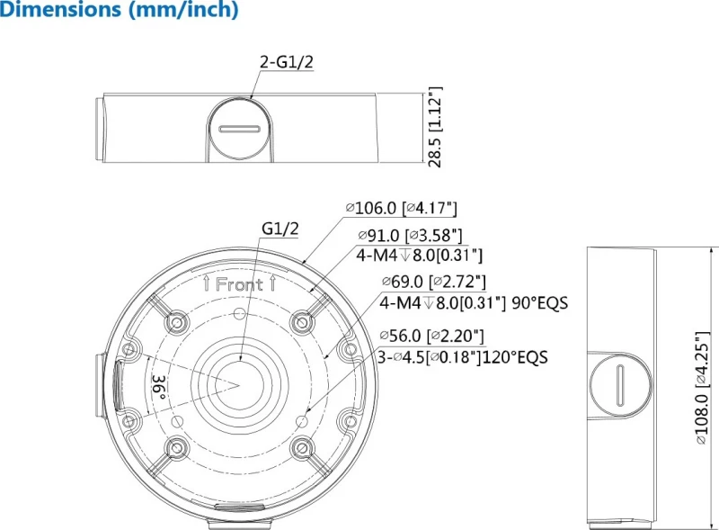 Dahua Pfa139 Βάση Κάμερας