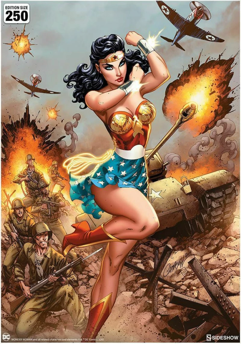 Sideshow Collectibles DC Comics Wonder Woman #750 WWII Unframed Art Print