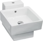 Art Square Επικαθήμενος Νιπτήρας Πορσελάνης 43x52cm Λευκός