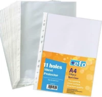 Ζελατίνες με Τρύπες +Efo Α4 Νο4 Clear100τεμ