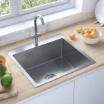 vidaXL 51508 Ένθετος Νεροχύτης 53x50cm Inox Brushed