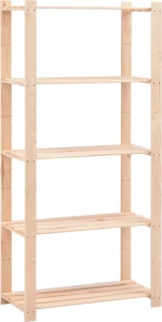 Ραφιέρα 5 Επιπέδων 250 κ. 80x38x170 εκ. από Μασίφ Ξύλο Πεύκου