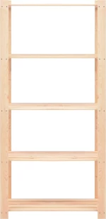 Ραφιέρα 5 Επιπέδων 250 κ. 80x38x170 εκ. από Μασίφ Ξύλο Πεύκου