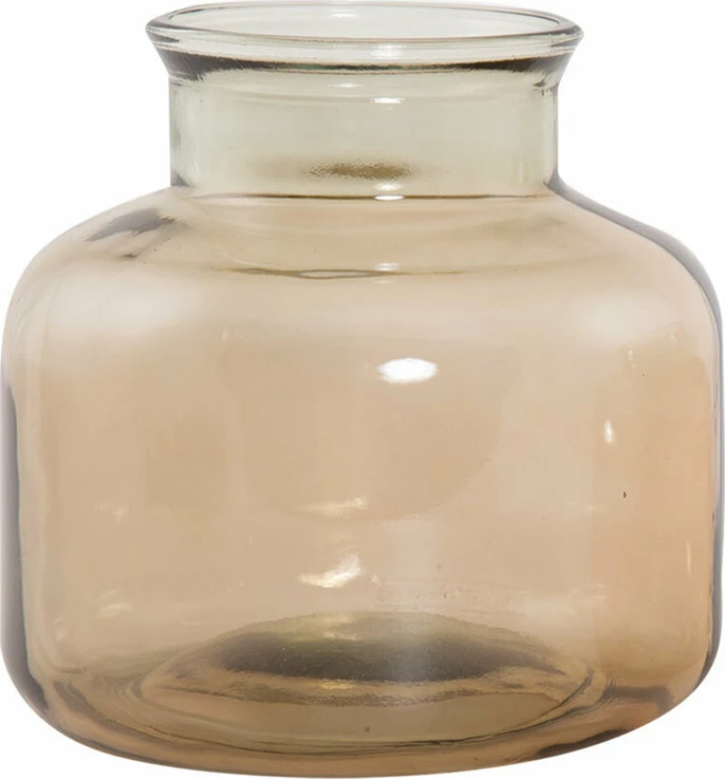 Nef-Nef Διακοσμητικό Βάζο Γυάλινο Aloha Beige 23x23cm