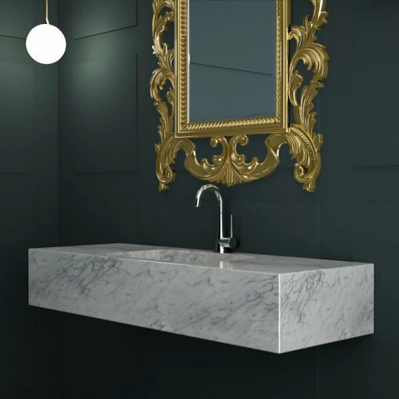 Orabella Element με Βαλβίδα Κλικ Κλακ Αναμεικτική Μπαταρία Νιπτήρα Ασημί