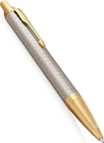Parker Στυλό Ballpoint με Μπλε Mελάνι IM Premium Warm Silver GT