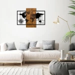 HomeMarkt Διακοσμητικό Τοίχου από Μέταλλο 85x3x85cm