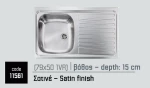 Sanitec Mondial 11561 Ένθετος Νεροχύτης 79x50cm Inox Σατινέ