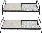Fylliana Διακοσμητικός Δίσκος Μεταλλικός 2τμχ 25x25cm