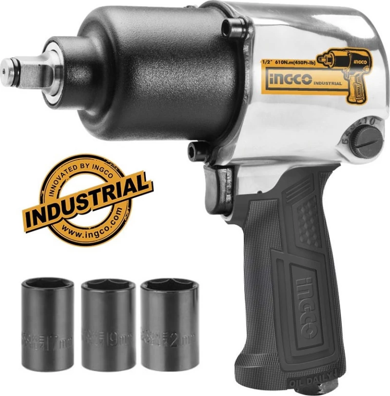 Ingco AIW12562 Αερόκλειδο 1/2" με Μέγιστη Ροπή 57.8kgm