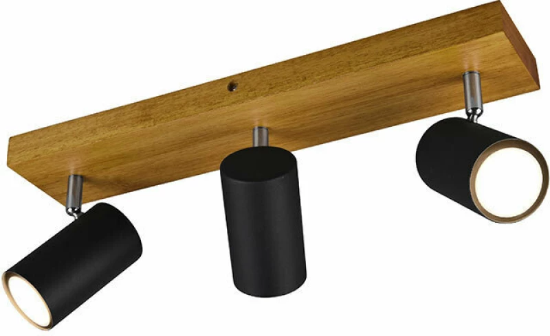Trio Lighting Marley Τριπλό Σποτ με Ντουί GU10 σε Μαύρο Χρώμα