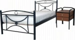 Λουλούδι Κρεβάτι Ημίδιπλο Μεταλλικό 120x200cm