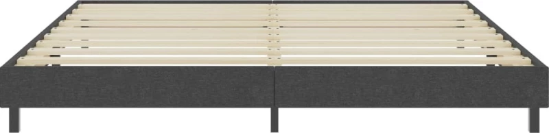 Boxspring Κρεβάτι Υπέρδιπλο Ύφασμα Σκούρο Γκρι Με Στρώμα / Με Τάβλες 200x200cm