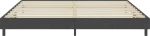 Boxspring Κρεβάτι Υπέρδιπλο Ύφασμα Σκούρο Γκρι Με Στρώμα / Με Τάβλες 200x200cm