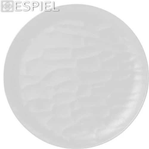 Espiel Wavy Πιάτο Γλυκού από Μελαμίνη Matte White με Διάμετρο 21cm