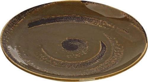 Espiel Typhoon Πιάτο Γλυκού Κεραμικό Καφέ με Διάμετρο 19cm