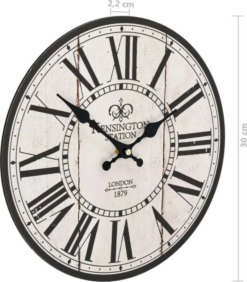 vidaXL Ρολόι Τοίχου Vintage Λονδίνο Ξύλινο 30cm
