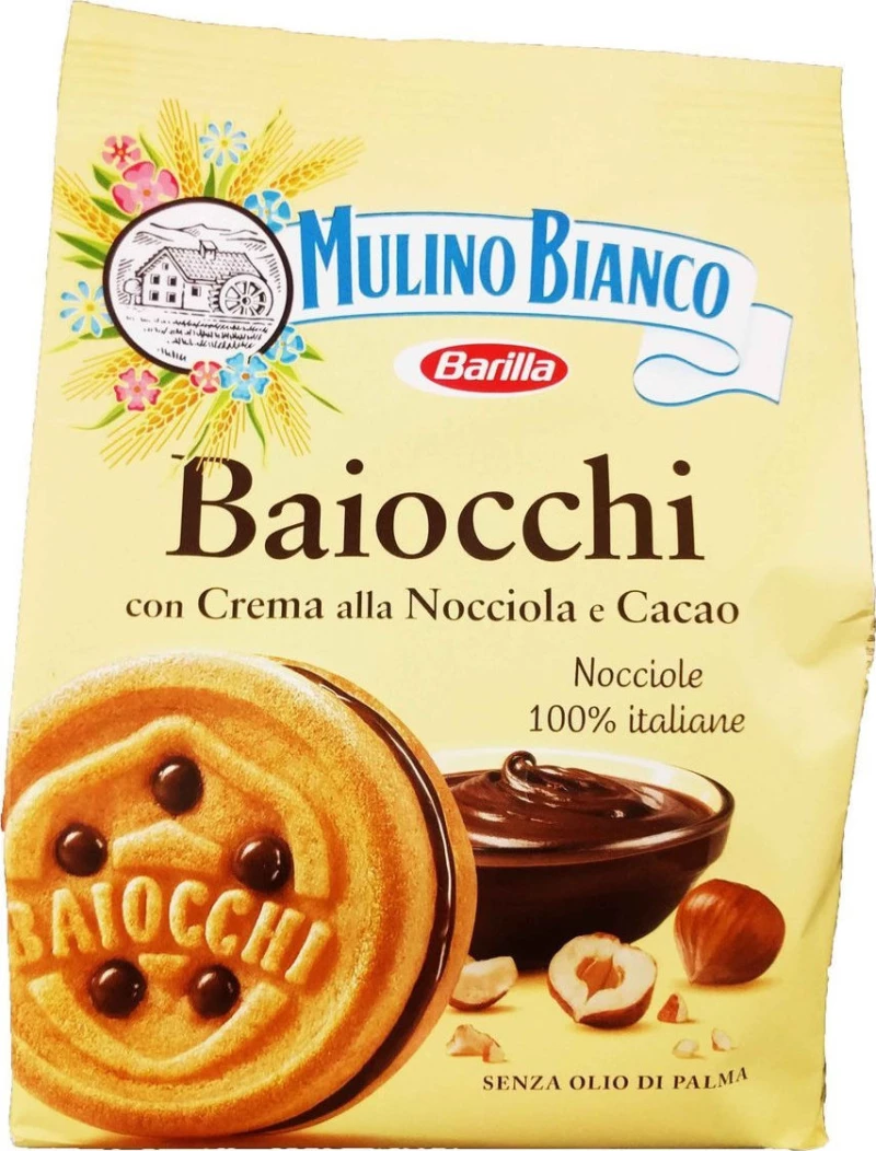 Barilla Mulino Bianco Baiocchi με Φουντούκια Κακάο 260gr