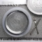 Espiel Πλατώ Σερβιρίσματος Αλουμινίου Σκάλισμα 34x34x1cm