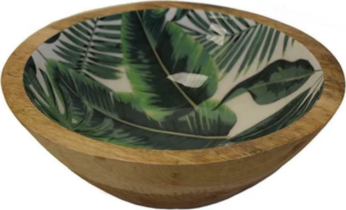 Plastona Enamel Σαλατιέρα Ξύλινη Πράσινη 20x20x6.5cm