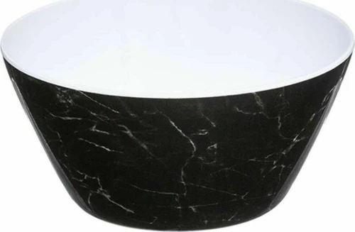 Plastona Marble Σαλατιέρα Πλαστική Μαύρη 15x15x7cm