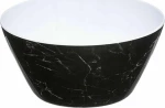 Plastona Marble Σαλατιέρα Πλαστική Μαύρη 15x15x7cm