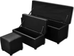 Σκαμπό Σαλονιού με Αποθηκευτικό Χώρο 115x38x44cm 3τμχ