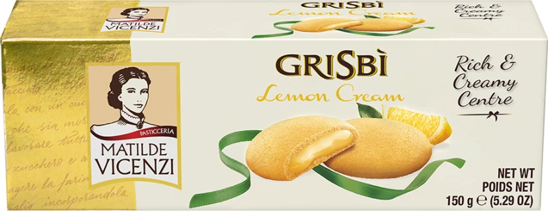 Μπισκότα Γεμιστά Λεμόνι Matilde Vicenzi Grisbi Lemon Cream 150g