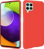 Samsung Galaxy A22 4G - Slim Liquid Silicone Gel Rubber Case Soft Touch Back Cover matte Red (oem)