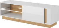 Έπιπλο Τηλεόρασης High Λευκό / Λευκό High Gloss / Grandson 138.1x40x45.5cm