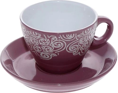 Espiel Vienna Jumbo Σετ Φλυτζάνια Cappuccino από Πορσελάνη Κόκκινα 330ml 6τμχ