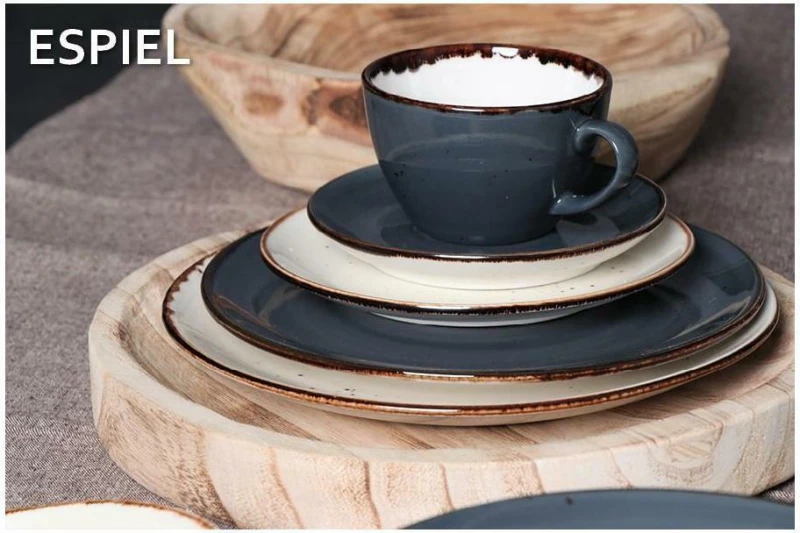 Espiel Terra Jumbo Φλυτζάνι Cappuccino από Πορσελάνη Γκρι 350ml