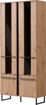 Βιτρίνα Σαλονιού Sardinia 2K VS2 Artisan Oak / Μαύρο 84.5x35x193.5cm