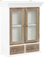 Βιτρίνα Σαλονιού Κρεμαστή Λευκή / Φυσικό 49x22x60cm