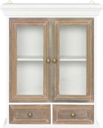 Βιτρίνα Σαλονιού Κρεμαστή Λευκή / Φυσικό 49x22x60cm